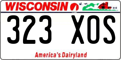 WI license plate 323XOS
