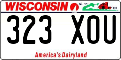 WI license plate 323XOU