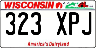 WI license plate 323XPJ