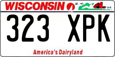 WI license plate 323XPK