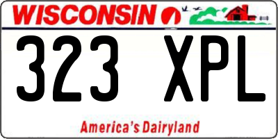 WI license plate 323XPL