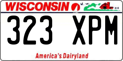 WI license plate 323XPM