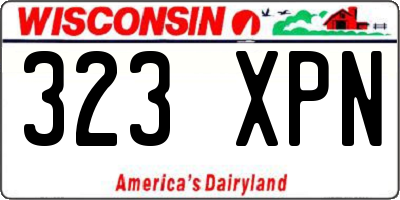 WI license plate 323XPN