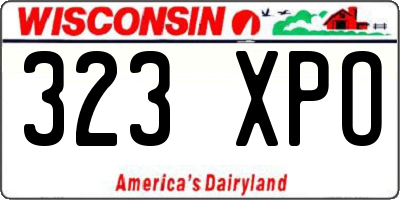 WI license plate 323XPO