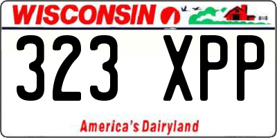 WI license plate 323XPP