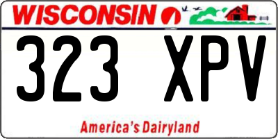 WI license plate 323XPV