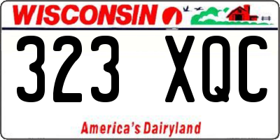 WI license plate 323XQC