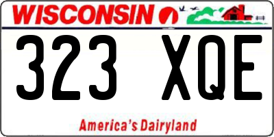 WI license plate 323XQE