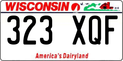 WI license plate 323XQF
