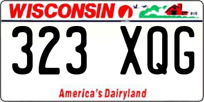 WI license plate 323XQG