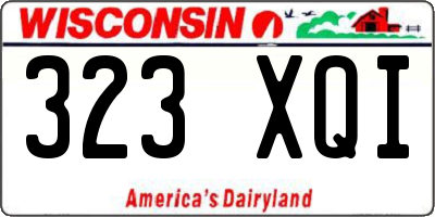 WI license plate 323XQI