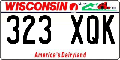 WI license plate 323XQK
