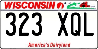 WI license plate 323XQL