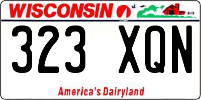 WI license plate 323XQN