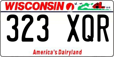 WI license plate 323XQR