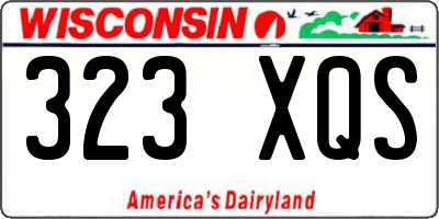 WI license plate 323XQS