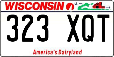 WI license plate 323XQT