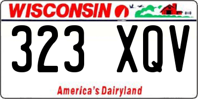 WI license plate 323XQV