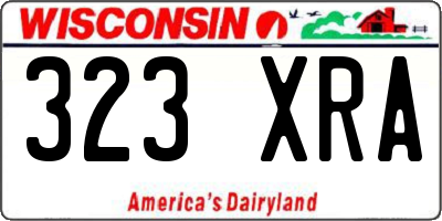 WI license plate 323XRA