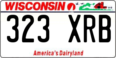WI license plate 323XRB