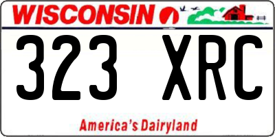 WI license plate 323XRC