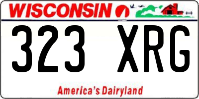 WI license plate 323XRG