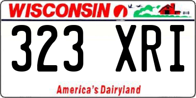 WI license plate 323XRI