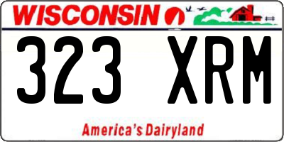 WI license plate 323XRM