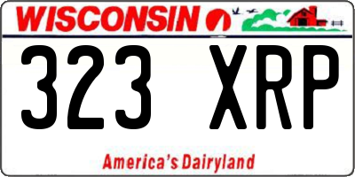 WI license plate 323XRP