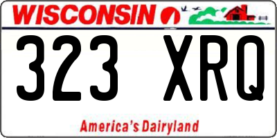 WI license plate 323XRQ
