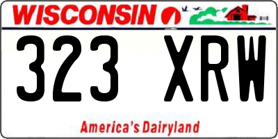 WI license plate 323XRW