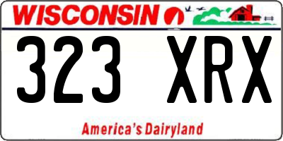 WI license plate 323XRX