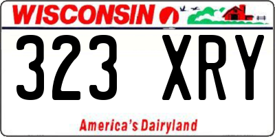 WI license plate 323XRY