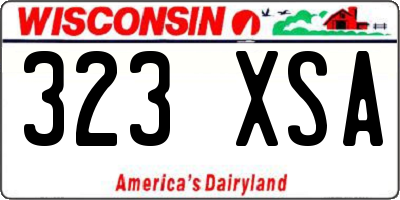 WI license plate 323XSA