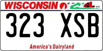 WI license plate 323XSB
