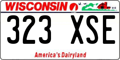 WI license plate 323XSE