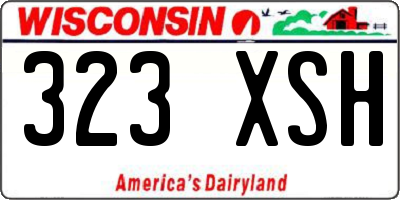 WI license plate 323XSH