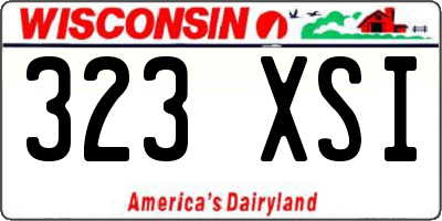 WI license plate 323XSI