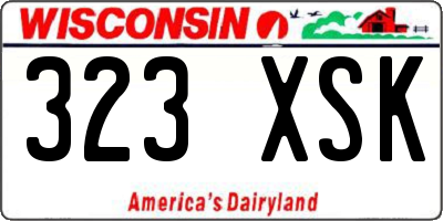 WI license plate 323XSK
