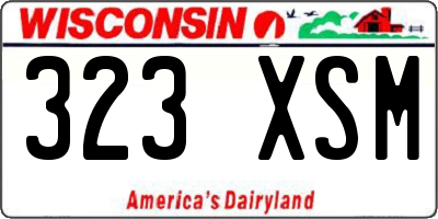 WI license plate 323XSM