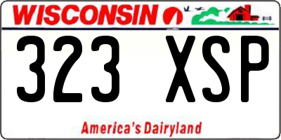 WI license plate 323XSP