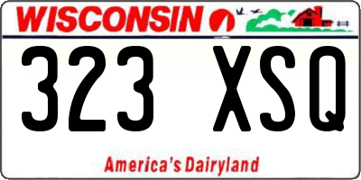 WI license plate 323XSQ