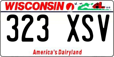 WI license plate 323XSV