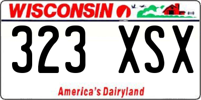 WI license plate 323XSX
