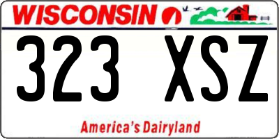 WI license plate 323XSZ