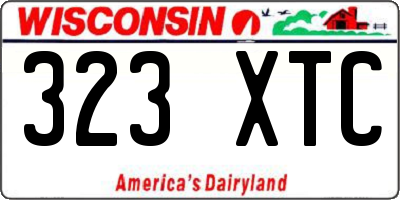 WI license plate 323XTC