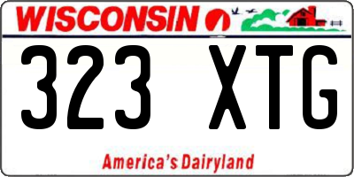 WI license plate 323XTG