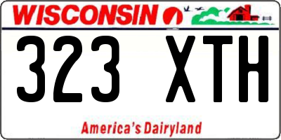 WI license plate 323XTH