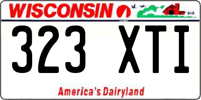 WI license plate 323XTI