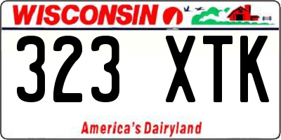 WI license plate 323XTK